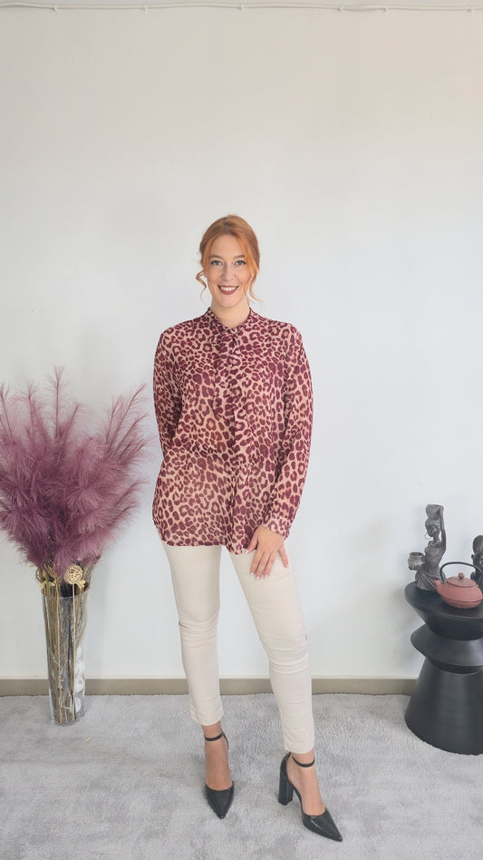 Animal print πουκαμίσα