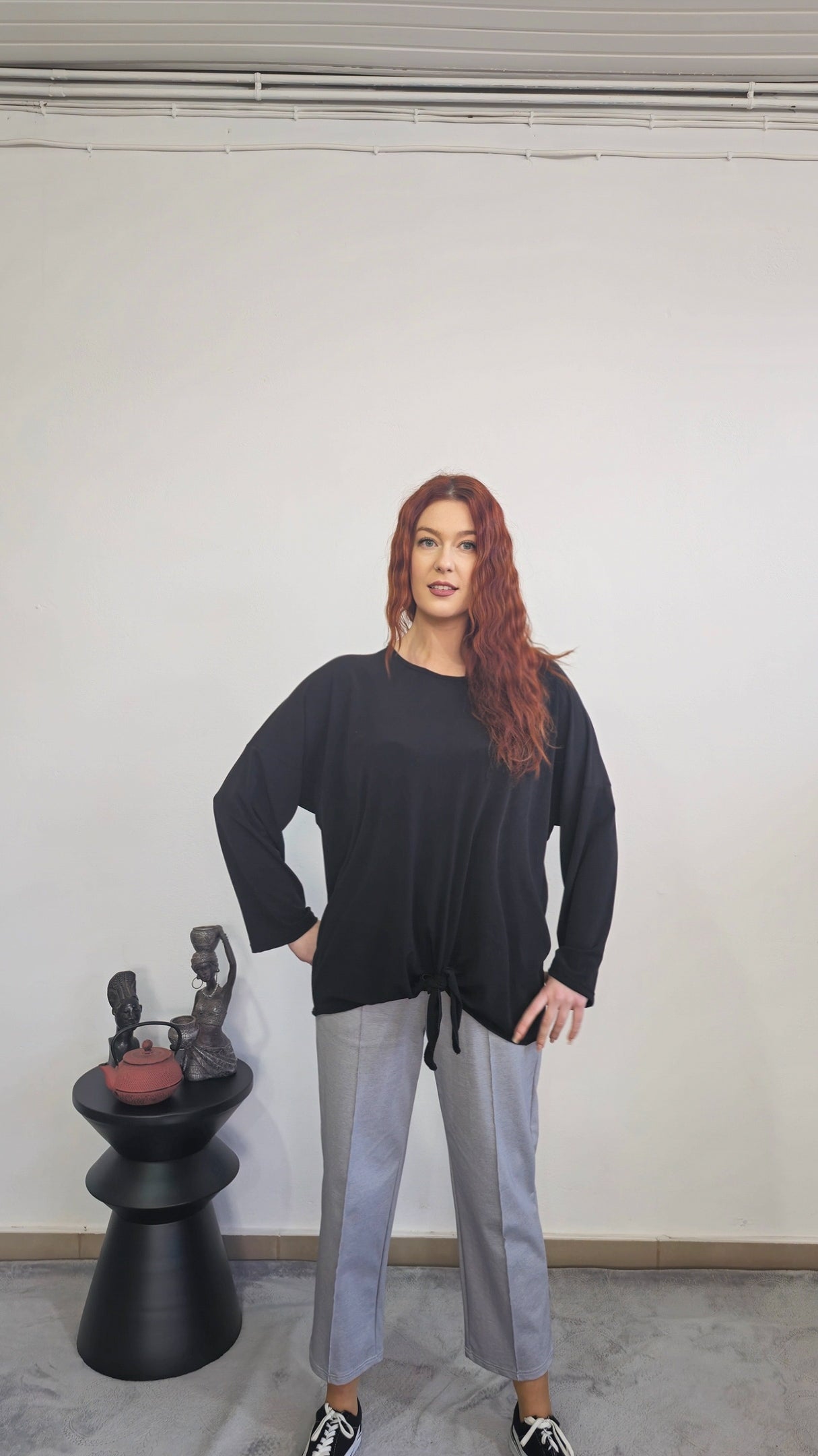 Μαύρη oversize μπλούζα