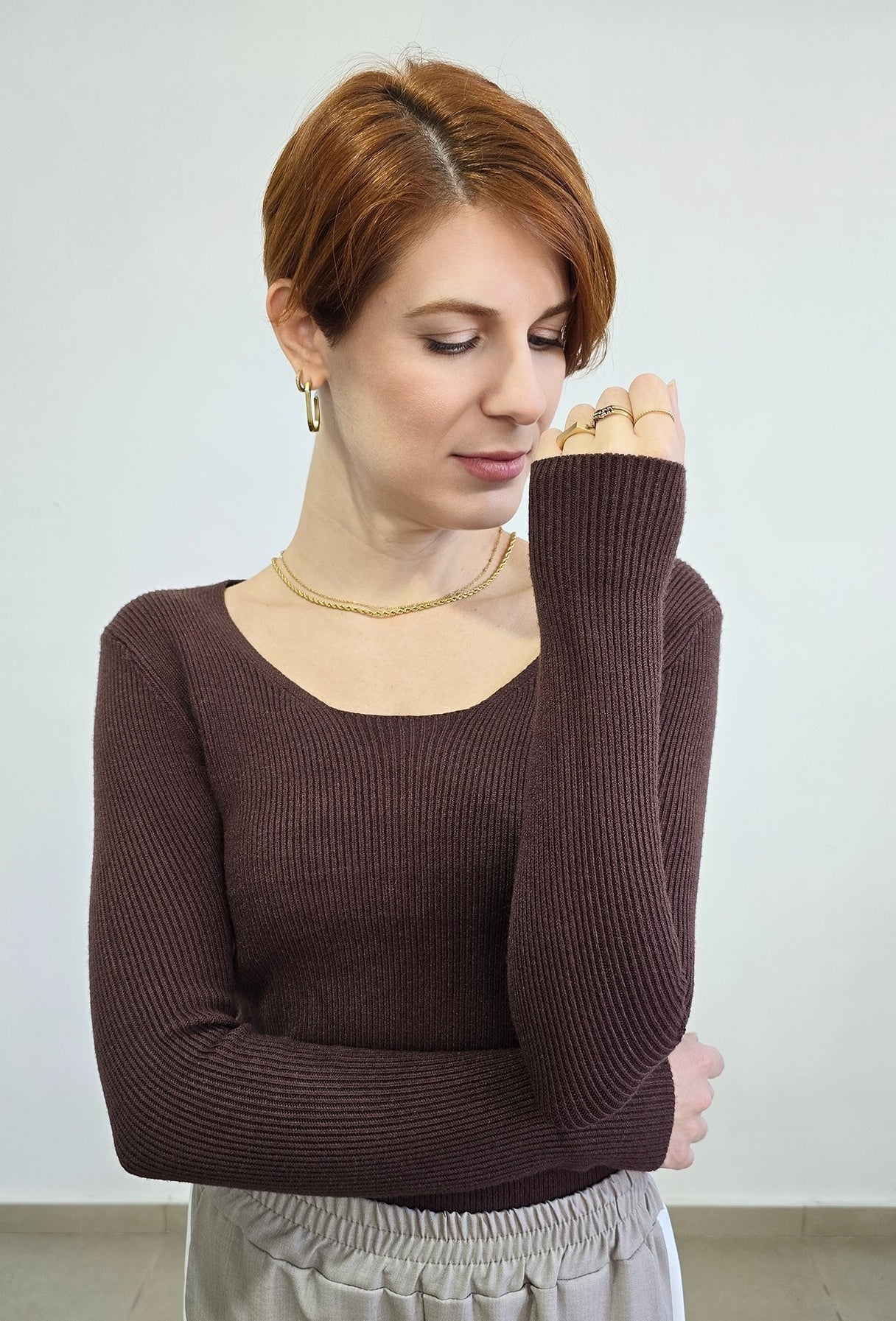 Πλεκτή μπλούζα