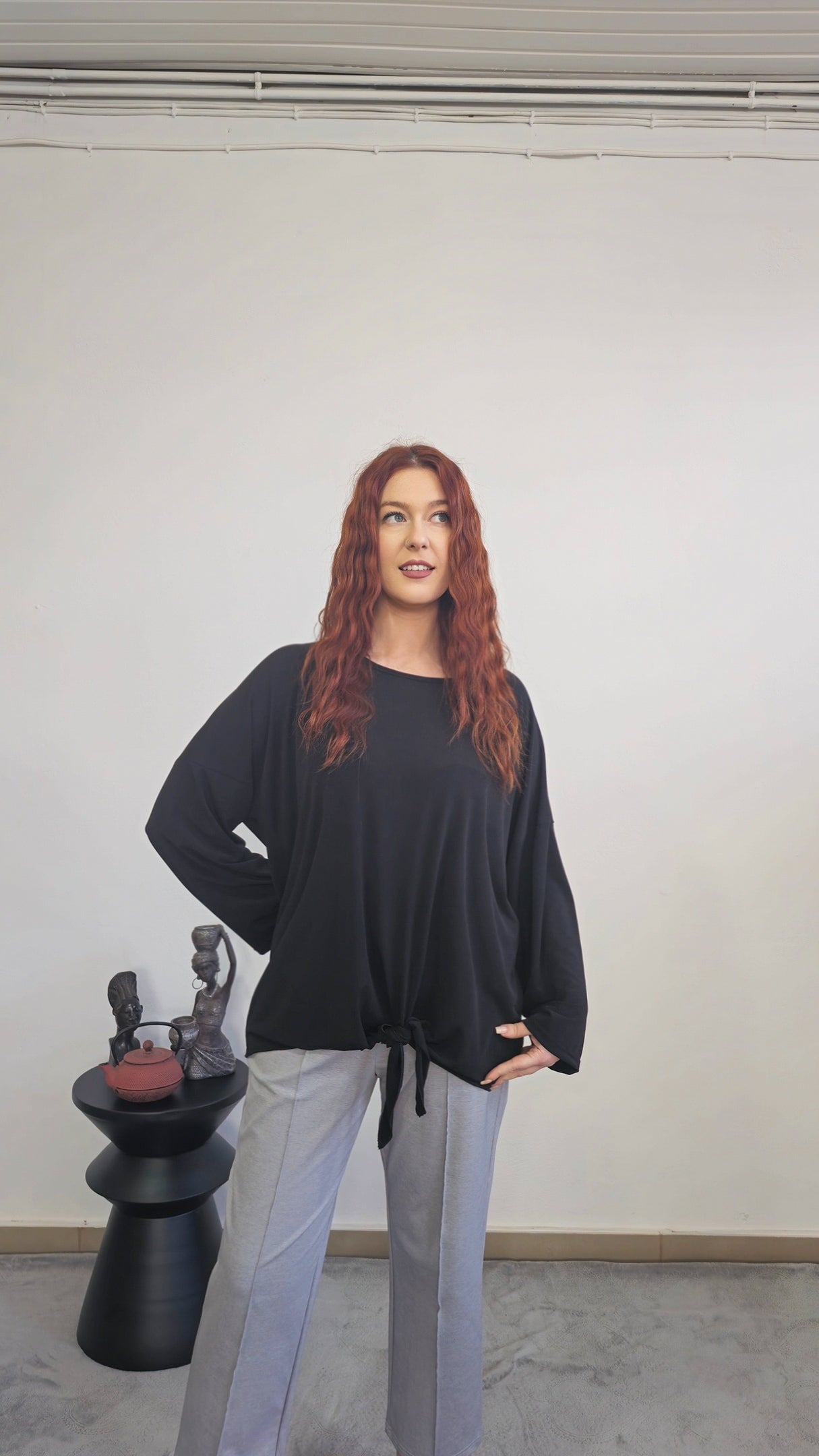 Μαύρη oversize μπλούζα