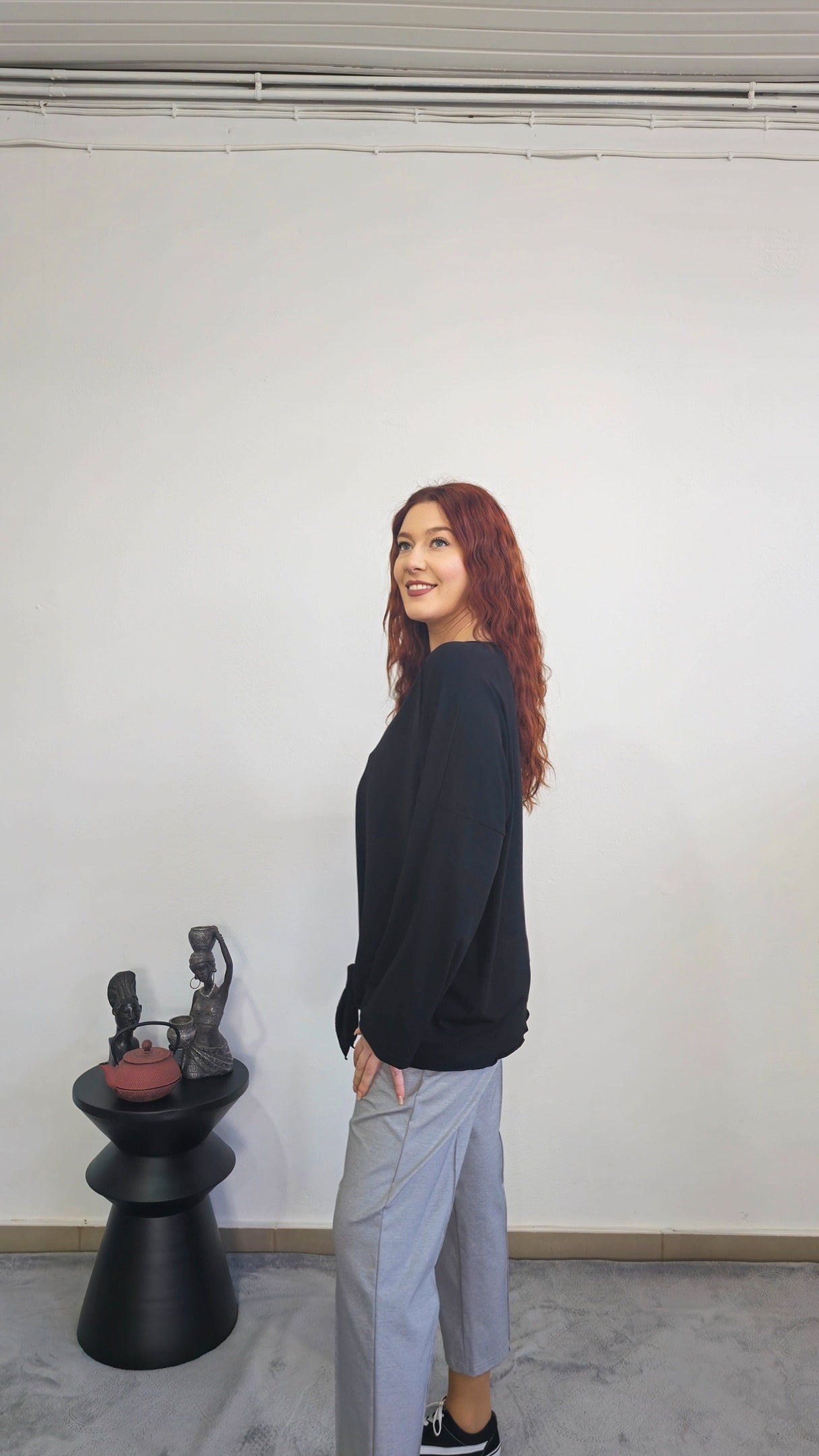 Μαύρη oversize μπλούζα