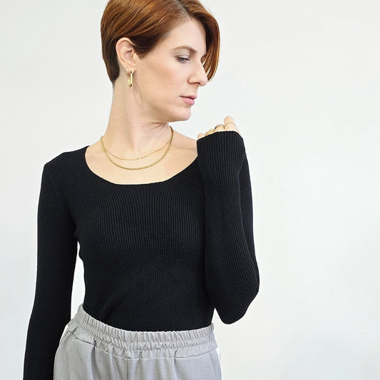 Πλεκτή μπλούζα